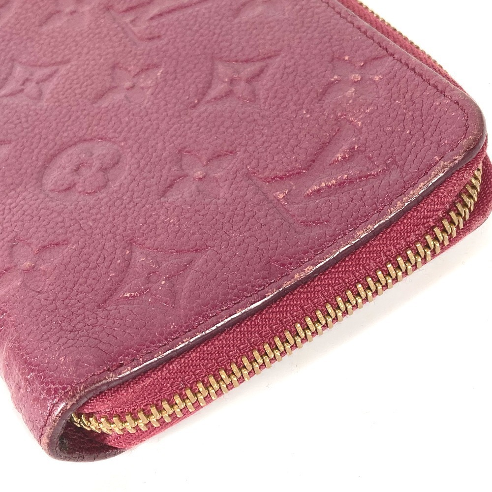 Louis Vuitton Red Long Aurore Secrete Portefeuille Wallet Empreinte